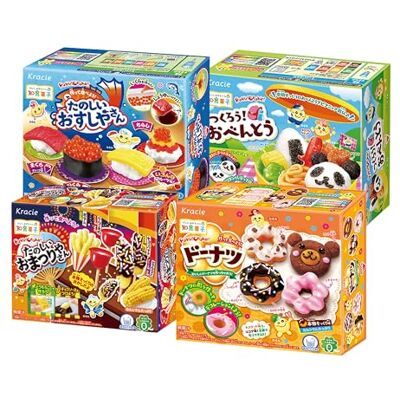Kracie Popin Cookin Assortment of Donut, Festival, Sushi, Bendo (Total 4 sets) Kracie Popin Cookin Assortment of Donut, Festival, Sushi, Bendo (Total 4 sets)