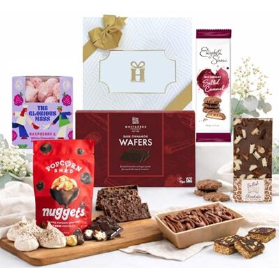 Hattie's Gifts Hattie’s Gifts Luxury Chocolate Hamper, Sweet Treats Chocolate Gift Set Sweet Hamper with Flapjack, Mini Cakes, Meringue Kisses, Elizabeth Shaw Biscuits, Popcorn & Wafers for Women, Men & Birthdays Hattie's Gifts Hattie’s Gifts Luxury Chocolate Hamper, Sweet Treats Chocolate Gift Set Sweet Hamper with Flapjack, Mini Cakes, Meringue Kisses, Elizabeth Shaw Biscuits, Popcorn & Wafers for Women, Men & Birthdays