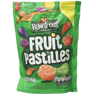 Rowntree's Fruit Pastilles Pouch 120g Sharing Bag Pack of 10 Rowntree's Fruit Pastilles Pouch 120g Sharing Bag Pack of 10