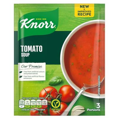 Knorr Tomato Packet Soup Mix, 77g, Pack of 3, Irish Recipe Knorr Tomato Packet Soup Mix, 77g, Pack of 3, Irish Recipe