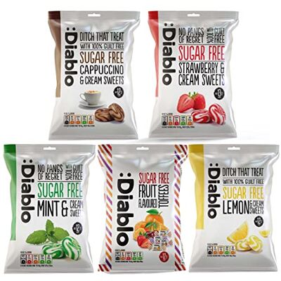 Diablo - Retro Chocolate Gift Hamper - 5x75g - Sugar Free - Confectionery Diablo - Retro Chocolate Gift Hamper - 5x75g - Sugar Free - Confectionery