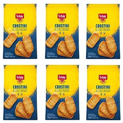 Schär 6X Crostini Gluten Free Croutons Crunchy Snack and crumbly 150g Schär 6X Crostini Gluten Free Croutons Crunchy Snack and crumbly 150g