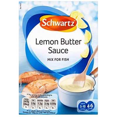 Schwartz Lemon Butter Sauce Mix for Fish 38g (Pack of 6) Schwartz Lemon Butter Sauce Mix for Fish 38g (Pack of 6)