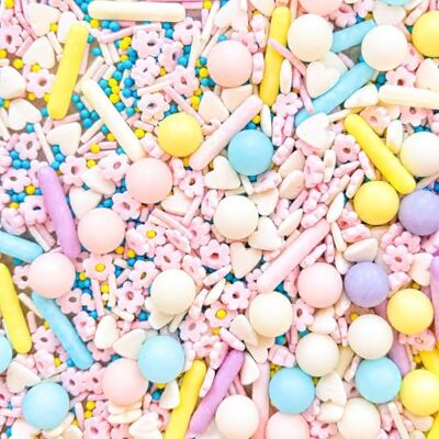 The Baked Studio Magical Sprinkle Mixes – GLUTEN FREE & VEGAN FRIENDLY – Vibrant Pastel & Metallic Blends – Perfect for Cakes, Cupcakes, Cookies – 100gs (Pastel Hearts & Flowers Mix) The Baked Studio Magical Sprinkle Mixes – GLUTEN FREE & VEGAN FRIENDLY – Vibrant Pastel & Metallic Blends – Perfect for Cakes, Cupcakes, Cookies – 100gs (Pastel Hearts & Flowers Mix)