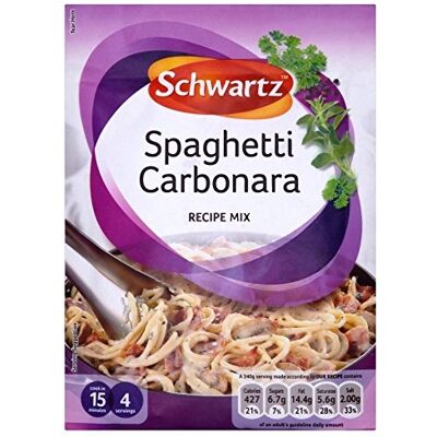 Schwartz Spaghetti Carbonara Recipe Mix (32g) Pack of 2 Schwartz Spaghetti Carbonara Recipe Mix (32g) Pack of 2