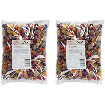 Just Treats Fruit Pastilles 3kg: Dual Bulk Bag Extravaganza (2 x 3kg Wholesale Bags) 7,7 Just Treats Fruit Pastilles 3kg: Dual Bulk Bag Extravaganza (2 x 3kg Wholesale Bags) 7,7