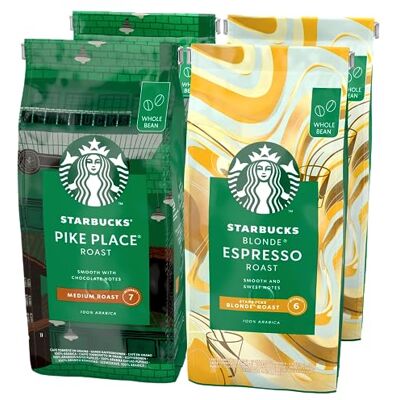 Starbucks Pike Place Roast - Whole Bean Coffee 450g Pack of 4 Starbucks Pike Place Roast - Whole Bean Coffee 450g Pack of 4