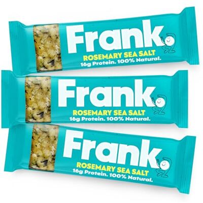 Frank Savoury High Protein Bars 16g Protein, 100% Natural, High Fibre, Gluten Free Vegetarian Snack, No Added Sugar 3 x 50g Taster Pack (Rosemary Sea Salt) Frank Savoury High Protein Bars 16g Protein, 100% Natural, High Fibre, Gluten Free Vegetarian Snack, No Added Sugar 3 x 50g Taster Pack (Rosemary Sea Salt)