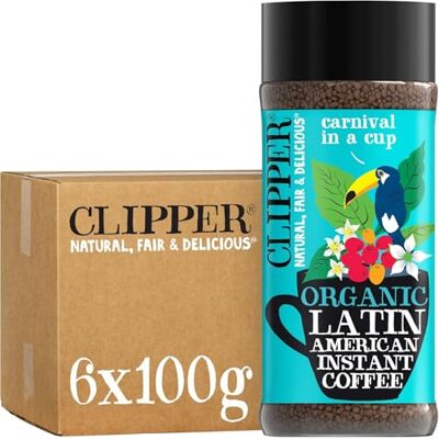 Clipper - Latin American Organic Instant Coffee - 6 x 100g Clipper - Latin American Organic Instant Coffee - 6 x 100g