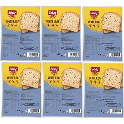 Schär Gluten Free Vegan White Loaf Bread (250g) Pack of Six Schär Gluten Free Vegan White Loaf Bread (250g) Pack of Six