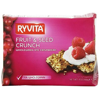 Ryvita Crisp Bread Crispbread, Fruit & Crunch 198 gm Ryvita Crisp Bread Crispbread, Fruit & Crunch 198 gm