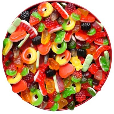 Hibisco Halal Sweets Gift Box, 1.25kg Luxury Pick & Mix Tin, Premium Candy Hamper for Sharing, Eid & All Occasions (Mixed Gummies (Sweet)) Hibisco Halal Sweets Gift Box, 1.25kg Luxury Pick & Mix Tin, Premium Candy Hamper for Sharing, Eid & All Occasions (Mixed Gummies (Sweet))