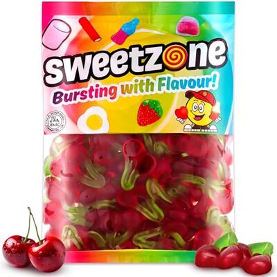 Sweetzone Twin Cherries 1kg Halal Bag Twin cherry gummies, Halal soft jelly sweets, bulk 1kg bag, party pick and mix, fruity candy for all ages Sweetzone Twin Cherries 1kg Halal Bag Twin cherry gummies, Halal soft jelly sweets, bulk 1kg bag, party pick and mix, fruity candy for all ages