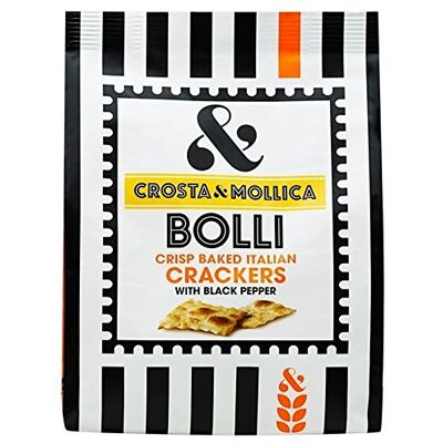 Crosta & Mollica Bolli Italian Crackers with Black Pepper 120g Pack of 2 Crosta & Mollica Bolli Italian Crackers with Black Pepper 120g Pack of 2