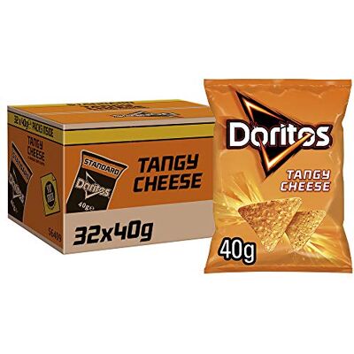 Doritos Tangy Cheese Tortilla Chips Crisps 40g (Case of 32) Doritos Tangy Cheese Tortilla Chips Crisps 40g (Case of 32)