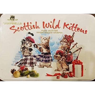 Scifi Planet Scottish Christmas Wild Kittens Shortbread in tin Scifi Planet Scottish Christmas Wild Kittens Shortbread in tin