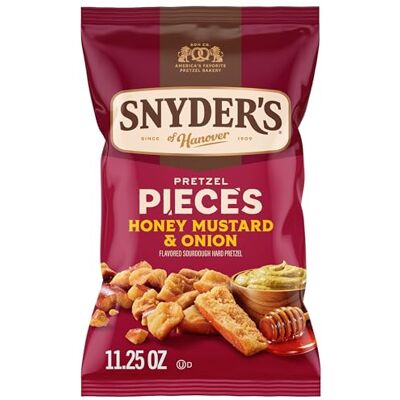 Snyder's of Hanover Pretzel Pieces, Honey Mustard and Onion, 11.25 Oz Snyder's of Hanover Pretzel Pieces, Honey Mustard and Onion, 11.25 Oz
