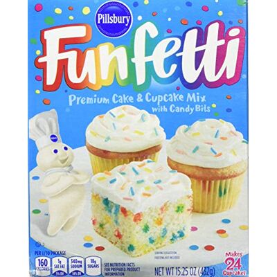 Pillsbury Funfetti Premium Cake & Cupcake Mix With Candy Bits 432g Box Pillsbury Funfetti Premium Cake & Cupcake Mix With Candy Bits 432g Box