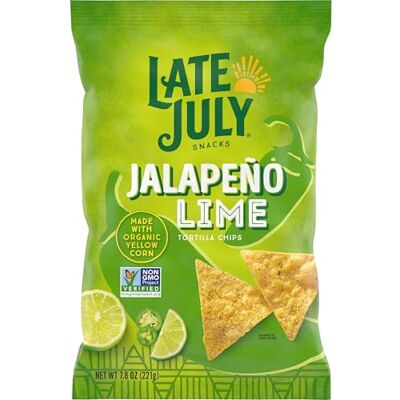 Late July Snacks Jalapeno Lime Tortilla Chips, 7.8 OZ Bag Late July Snacks Jalapeno Lime Tortilla Chips, 7.8 OZ Bag