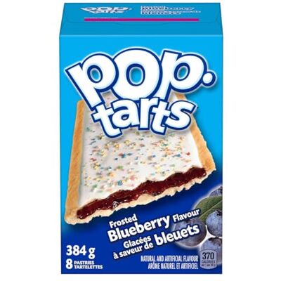 Kellogg's Pop Tarts Toaster Pastries, Frosted Blueberry 8ct, 384g/13.5 oz., Box Kellogg's Pop Tarts Toaster Pastries, Frosted Blueberry 8ct, 384g/13.5 oz., Box