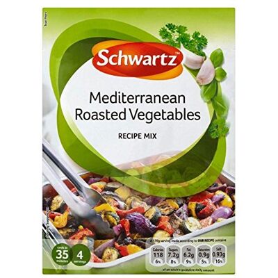 Schwartz Mediterranean Roasted Vegetables Recipe Mix (30g) Pack of 2 Schwartz Mediterranean Roasted Vegetables Recipe Mix (30g) Pack of 2