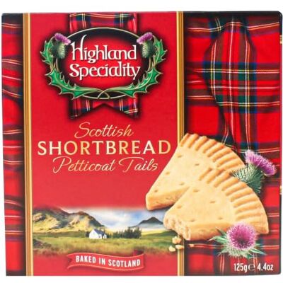 FabFinds Highland Speciality Scottish Shortbread Petticoat Tails 125g Traditional Butter Shortbread Biscuits – Rich, Crumbly Texture Perfect with Tea or Coffee Assorted Pack Sizes (Pack of 12) FabFinds Highland Speciality Scottish Shortbread Petticoat Tails 125g Traditional Butter Shortbread Biscuits – Rich, Crumbly Texture Perfect with Tea or Coffee Assorted Pack Sizes (Pack of 12)