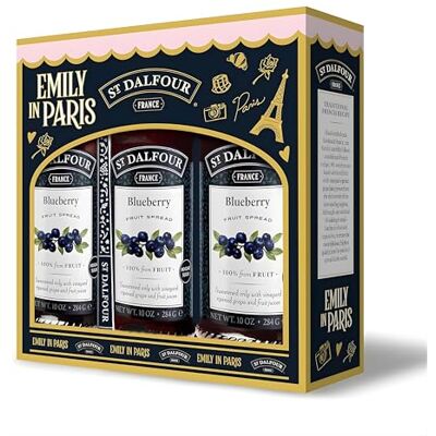St. Dalfour St Dalfour Emily in Paris Blueberry Jam, 284g, Pack of 3, No Added Sugar, 100% Fruit St. Dalfour St Dalfour Emily in Paris Blueberry Jam, 284g, Pack of 3, No Added Sugar, 100% Fruit