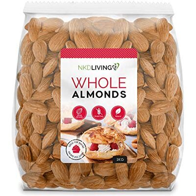 NKD Living Whole Almonds 1kg from Spain NKD Living Whole Almonds 1kg from Spain
