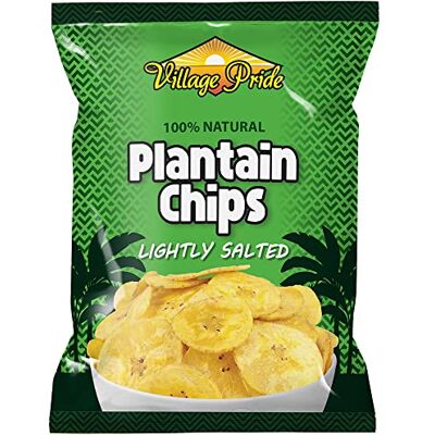 Village Pride Plantain Chips Salted 75 g (Pack of 24) Village Pride Plantain Chips Salted 75 g (Pack of 24)