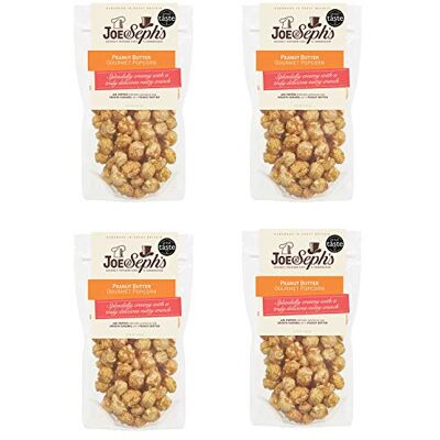Joe & Seph's Peanut Butter Popcorn (4x80g) 2 Star Great Taste Award, Air-Popped Popcorn, Sweet and Salted, Movie Night, on the Go Snack Joe & Seph's Peanut Butter Popcorn (4x80g) 2 Star Great Taste Award, Air-Popped Popcorn, Sweet and Salted, Movie Night, on the Go Snack