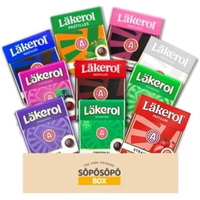 SÖPÖSÖPÖ Lakerol Läkerol Sugarfree Pastilles 10-Flavor Variety 0.8 oz packages each in a SOPOSOPO Box (Total of 10 items) Box SÖPÖSÖPÖ Lakerol Läkerol Sugarfree Pastilles 10-Flavor Variety 0.8 oz packages each in a SOPOSOPO Box (Total of 10 items) Box