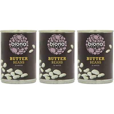 Biona (3 PACK) Organic Butter Beans 400g 3 PACK BUNDLE Biona (3 PACK) Organic Butter Beans 400g 3 PACK BUNDLE