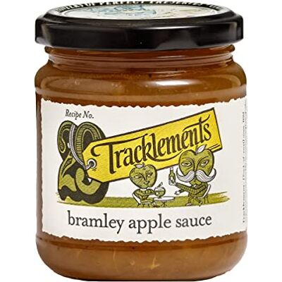 Tracklements Bramley Apple Sauce The Ideal Condiment for Roast Pork, Crackling and Vanilla Ice Cream or Partnered with Pancakes Gluten Free Vegetarian and Vegan Friendly 210g Jar Tracklements Bramley Apple Sauce The Ideal Condiment for Roast Pork, Crackling and Vanilla Ice Cream or Partnered with Pancakes Gluten Free Vegetarian and Vegan Friendly 210g Jar
