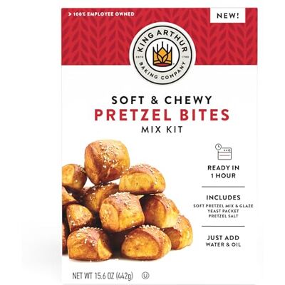 King Arthur Baking Company Soft & Chewy Pretzel Bites Mix Kit 15.6 oz., Baking Mix Ready in 1 hour King Arthur Baking Company Soft & Chewy Pretzel Bites Mix Kit 15.6 oz., Baking Mix Ready in 1 hour