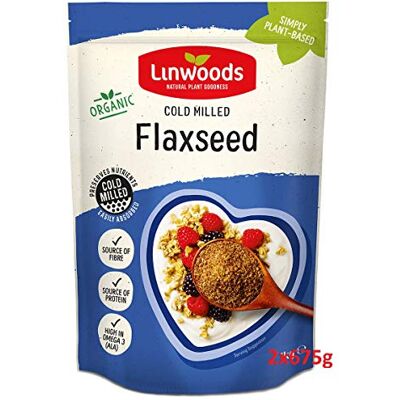 Linwoods Organic Milled Flaxseed, 425 g Pack of 2. Linwoods Organic Milled Flaxseed, 425 g Pack of 2.