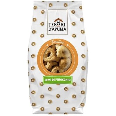TESORI D'APULIA Taralli with Fennel 200g Pack of 3 TESORI D'APULIA Taralli with Fennel 200g Pack of 3