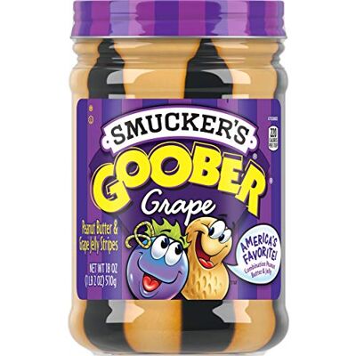 Smucker's Smuckers Goober Peanut Butter and Grape, 510 g (Pack of 2) Smucker's Smuckers Goober Peanut Butter and Grape, 510 g (Pack of 2)