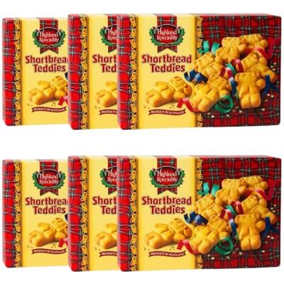 FabFinds Highland Speciality Scottish Shortbread Teddies 115g Traditional Butter Shortbread Biscuits in Teddy Bear Shapes Rich Crumbly Texture Teatime Snack & Gifting Assorted Pack Sizes (Pack of 6) FabFinds Highland Speciality Scottish Shortbread Teddies 115g Traditional Butter Shortbread Biscuits in Teddy Bear Shapes Rich Crumbly Texture Teatime Snack & Gifting Assorted Pack Sizes (Pack of 6)