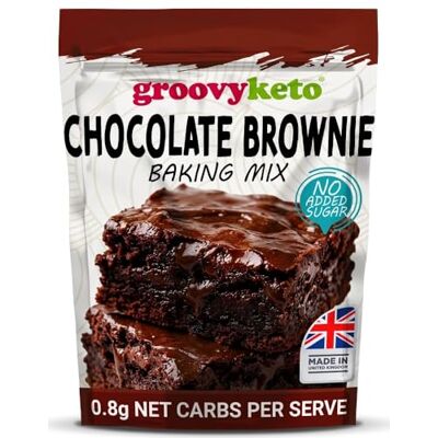 Groovy Keto Chocolate Brownie Mix – 0.8g Net Carbs Per Brownie Low Carb, Sugar Free Keto Friendly, Gluten Free Baking Mix, Fudgy Texture Groovy Keto Chocolate Brownie Mix – 0.8g Net Carbs Per Brownie Low Carb, Sugar Free Keto Friendly, Gluten Free Baking Mix, Fudgy Texture