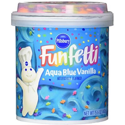 Pillsbury Aqua Blue Funfetti Frosting, 15.6 Oz Pillsbury Aqua Blue Funfetti Frosting, 15.6 Oz
