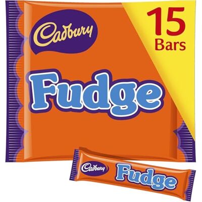 Cadbury Fudge Treatsize Chocolate Bars, 15 Bars, 202 g (Pack of 1) Rich Dairy Milk Chocolate & Creamy Fudge, For Sharing, For Gifts, Convenient Treat Size Cadbury Fudge Treatsize Chocolate Bars, 15 Bars, 202 g (Pack of 1) Rich Dairy Milk Chocolate & Creamy Fudge, For Sharing, For Gifts, Convenient Treat Size