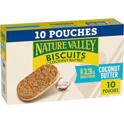 Nature Valley Biscuit Sandwiches, Coconut Butter, Snack Bars, 10 Bars, 13.5 oz Nature Valley Biscuit Sandwiches, Coconut Butter, Snack Bars, 10 Bars, 13.5 oz