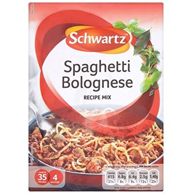 Schwartz Spaghetti Bolognese Recipe Mix (40g) Pack of 6 Schwartz Spaghetti Bolognese Recipe Mix (40g) Pack of 6