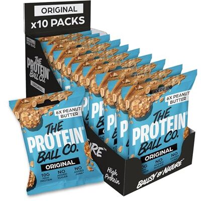 The Protein Ball Co Whey Protein Balls Peanut Butter 10x45g Protein Balls The Protein Ball Co Whey Protein Balls Peanut Butter 10x45g Protein Balls