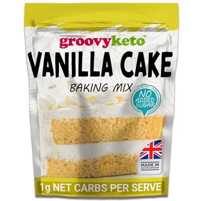 Groovy Keto Vanilla Cake/Cupcake Mix Low Carb Keto Friendly Sugar Free Only 1g Net Carbs Per slice Keto Baking Mix, Diabetic Friendly 260g Pouch Groovy Keto Vanilla Cake/Cupcake Mix Low Carb Keto Friendly Sugar Free Only 1g Net Carbs Per slice Keto Baking Mix, Diabetic Friendly 260g Pouch
