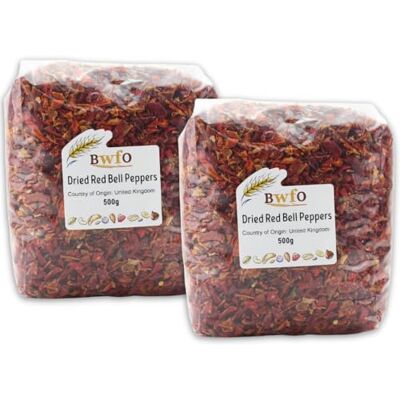Buy Whole Foods Online Dried Red Bell Peppers 1kg (BWFO) Buy Whole Foods Online Dried Red Bell Peppers 1kg (BWFO)