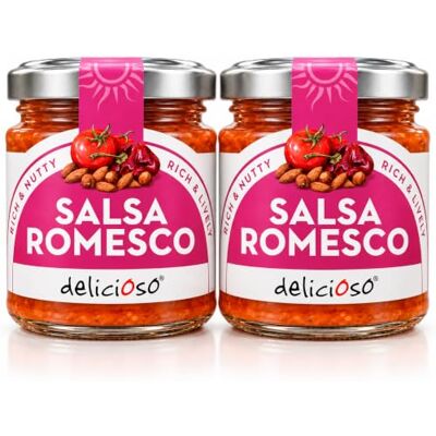 Delicioso 2 x 165g Salsa Romesco Mildly spicy Catalan sauce Canary Island Delicioso 2 x 165g Salsa Romesco Mildly spicy Catalan sauce Canary Island