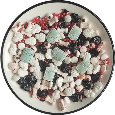 Tmade Edible Halloween Candy Sprinkles Pearls & Jimmies Tombstone Cake Cupcake Toppers Bloody Eye cookie decoration Skull Dessert Sprinkle Bloody Bone Daily Cake Decorating Tmade Edible Halloween Candy Sprinkles Pearls & Jimmies Tombstone Cake Cupcake Toppers Bloody Eye cookie decoration Skull Dessert Sprinkle Bloody Bone Daily Cake Decorating