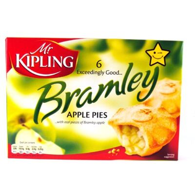 Mr Kipling Bramley Apple Pies 6 Pack 200g Mr Kipling Bramley Apple Pies 6 Pack 200g