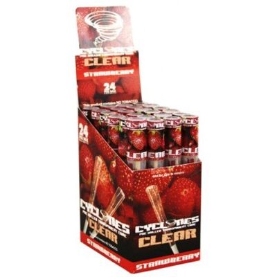 Cyclones PRE Rolled Cones Clear St berry Flavor Pack of 24 Cyclones PRE Rolled Cones Clear St berry Flavor Pack of 24